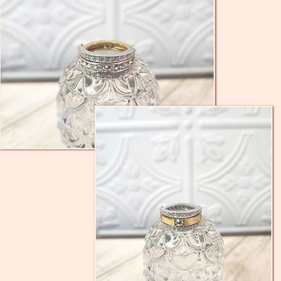 Jewelry - 3 forGold and Silver Tone Reversible Avon Ring Matched with Many Clear Faux Diam